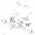 Drive Diagram and Parts List for WE261 2011-10 - 96022000702 Weed Eater Lawn Tractor